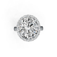 Sterling Silver Semi Mount Ring Setting Oval OV 14X12mm DHJ