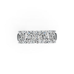 Sterling Silver Semi Mount Ring Setting Oval OV 6X4mm 5-Stone Ring DHJ