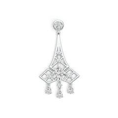Sterling Silver Semi Mount Pendant Setting Round RD 9x9mm DHJ