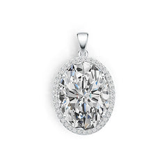 Sterling Silver Semi Mount Pendant Setting Oval OV 21X16mm DHJ