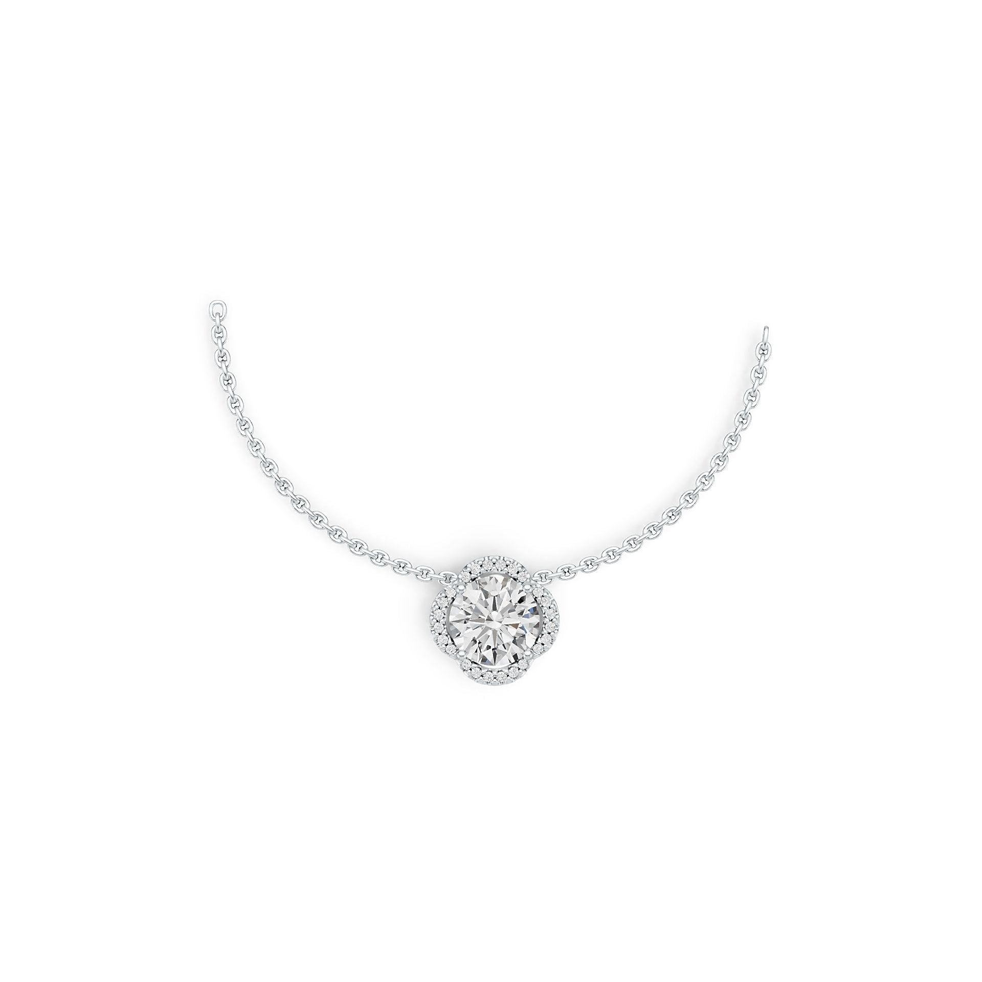 Sterling Silver Semi Mount Pendant Setting Round RD 8x8mm DHJ