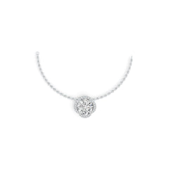 Sterling Silver Semi Mount Pendant Setting Round RD 8x8mm DHJ