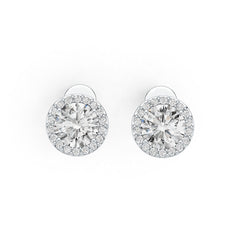 Sterling Silver Semi Mount Earrings Setting Round RD 7x7mm DHJ