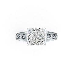 Sterling Silver Semi Mount Ring Setting Cushion CU 8X8mm Syzjewelry