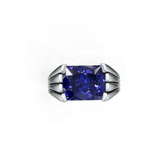 Men's Rings Sterling Silver Moissanite Ring Mounting Cushion Cu 14x10mm