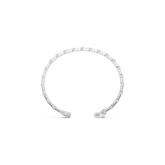 Sterling Silver Bracelet with White Topaz or Moissanite DHJ
