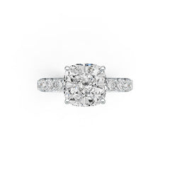 Sterling Silver Semi Mount Ring Setting Cushion CU 9X9mm DHJ
