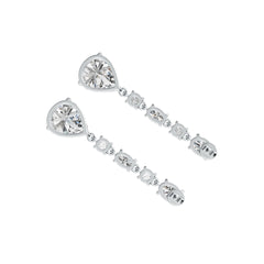 Sterling Silver Semi Mount Earrings Setting Pear PE 12X10mm OV 7X5mm OV 6X4mm RD 4mm DHJ