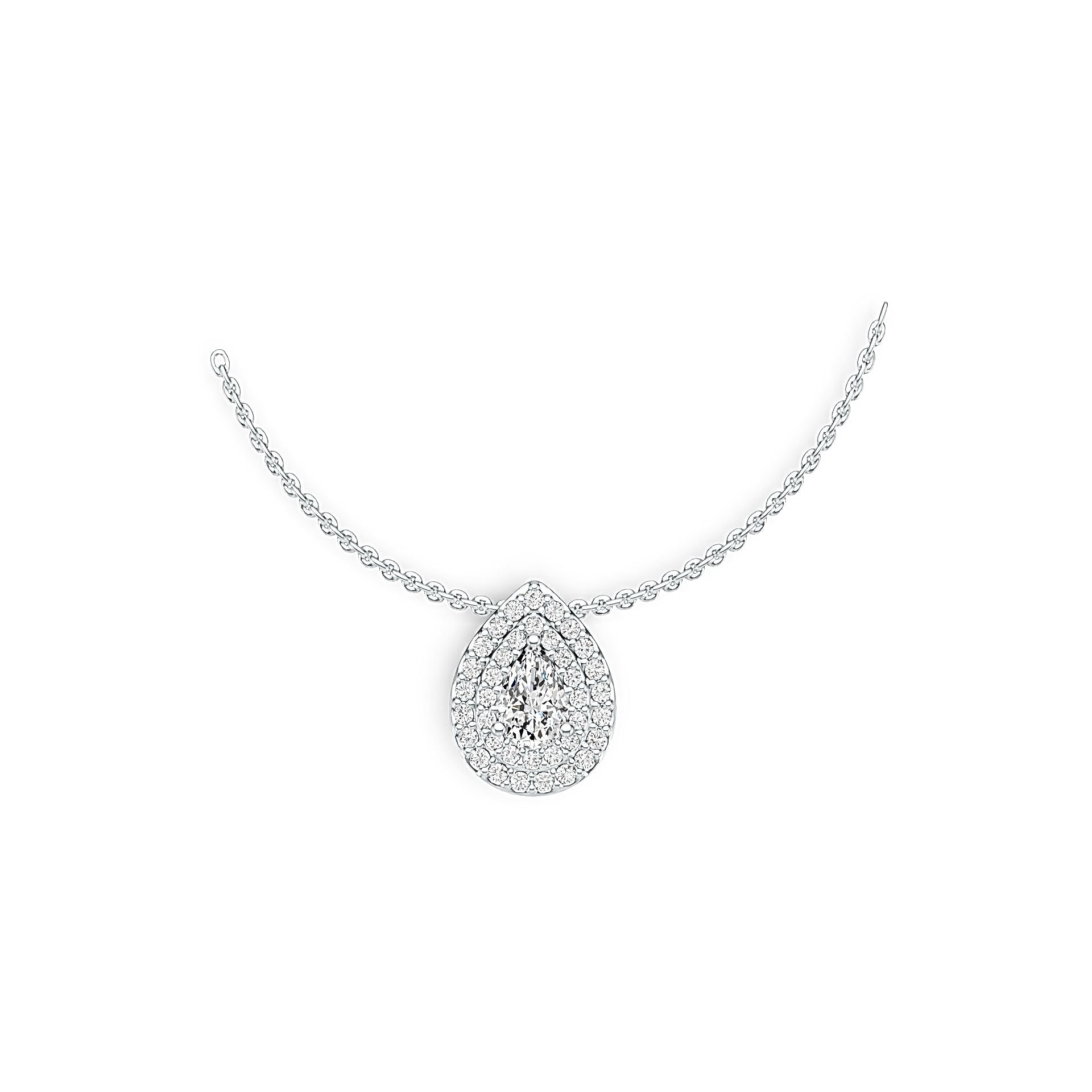 Sterling Silver Semi Mount Pendant Setting Pear PE 5X3mm DHJ