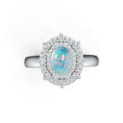 Sterling Silver Semi Mount Ring Setting Oval OV 8X6mm Cabochon DHJ