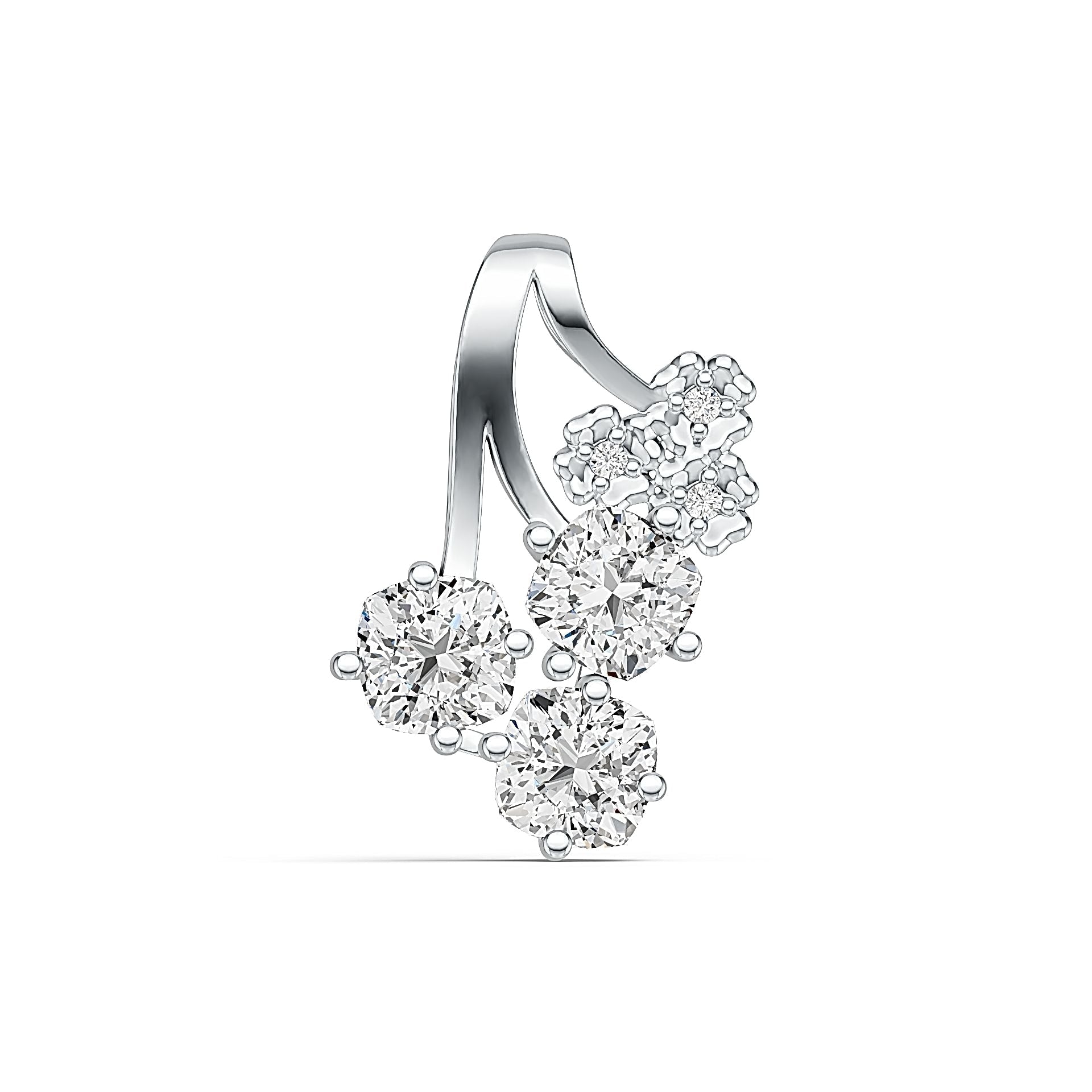 Sterling Silver Semi Mount Pendant Setting Cushion CU 6X6mm - Syzjewelry