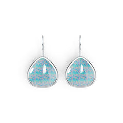 Sterling Silver Semi Mount Earrings Setting Pear 18X18mm Cabochon DHJ