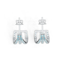Sterling Silver Semi Mount Earrings Setting Round RD 1.5mm DHJ