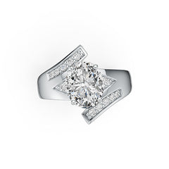 Sterling Silver Semi Mount Ring Setting Oval OV 10x8mm Topaz Bypass Syzjewelry