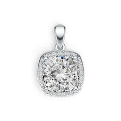 Sterling Silver Semi Mount Pendant Setting Cushion CU 11X11m Halo Syzjewelry