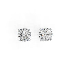 Sterling Silver Semi Mount Earrings Setting Round RD 5x5mm DHJ