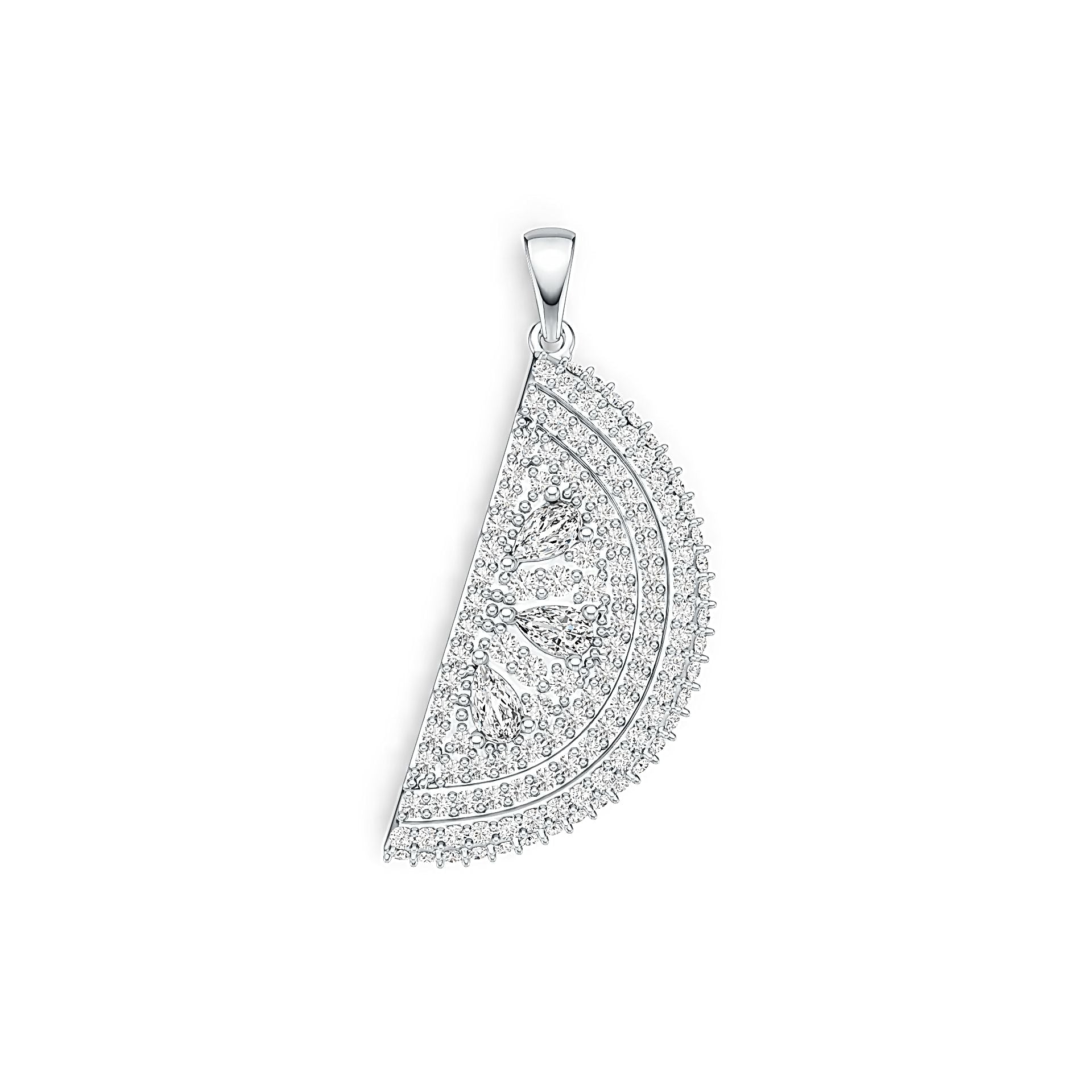 Sterling Silver Semi Mount Pendant Setting Pear PE 5X3mm DHJ