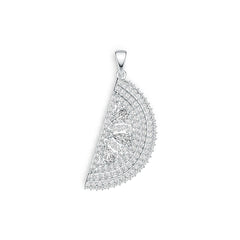 Sterling Silver Semi Mount Pendant Setting Pear PE 5X3mm DHJ