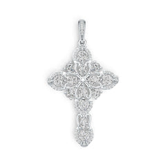 Sterling Silver Semi Mount Pendant Setting Marquise MQ 6X3mm PE 5X3mm HT 4X4mm DHJ