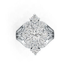 Sterling Silver Semi Mount Ring Setting Round RD 6x6mm RD 3.5mm DHJ