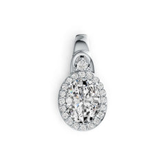 Sterling Silver Semi Mount Pendant Setting Oval OV 8X6mm DHJ
