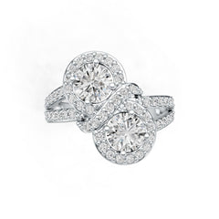 Sterling Silver Semi Mount Ring Setting Round RD 6X6mm DHJ