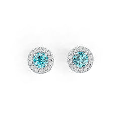 Sterling Silver Semi Mount Earrings Setting Round RD 5x5mm DHJ