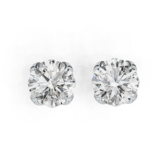 Sterling Silver Semi Mount Earrings Setting Round RD 15x5mm Hidden Halo DHJ