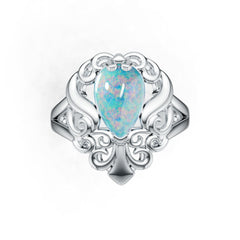 Sterling Silver Semi Mount Ring Setting Pear PE 12X8mm Cabochon DHJ