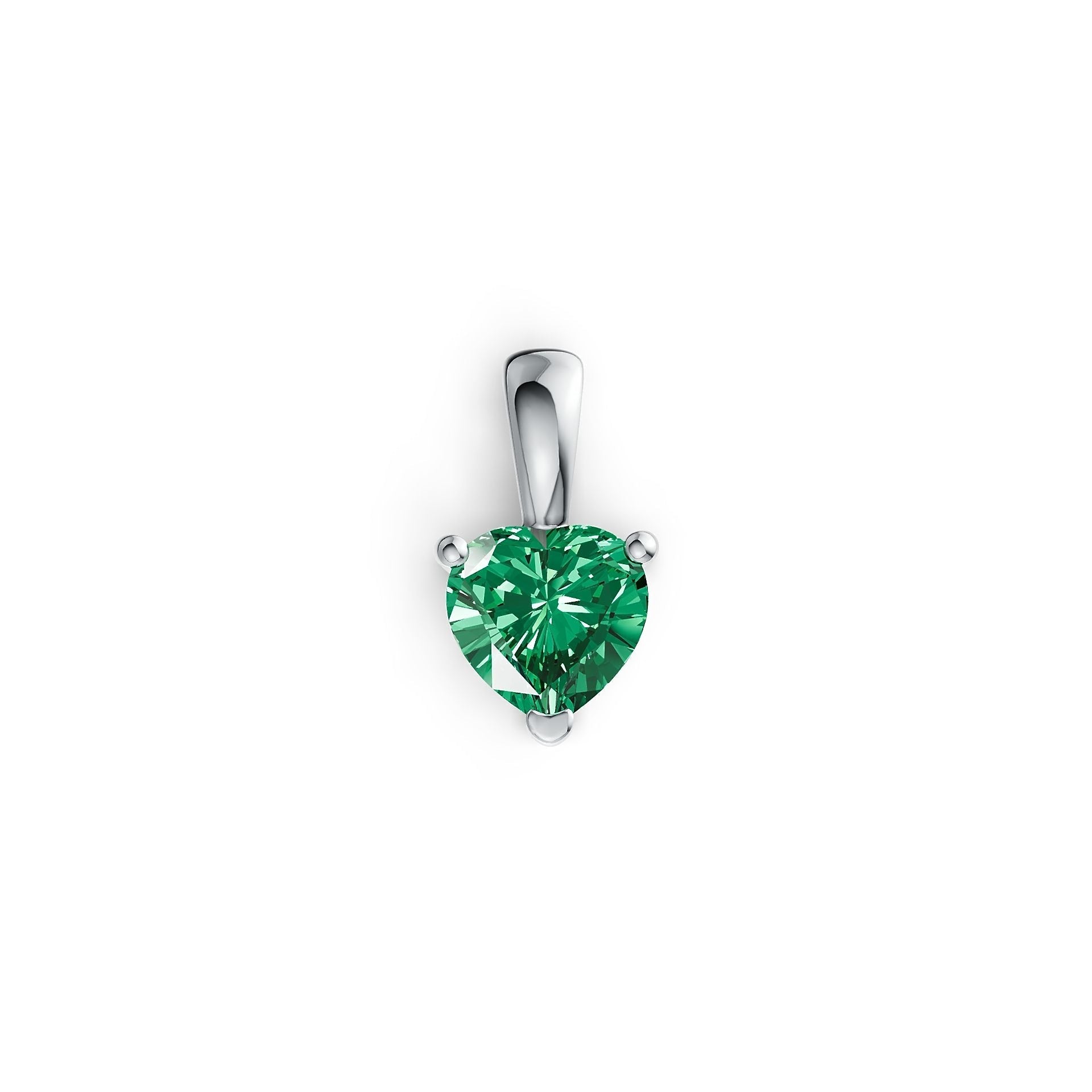 Sterling Silver Semi Mount Pendant Setting Heart HT 5.5X5.5mm DHJ