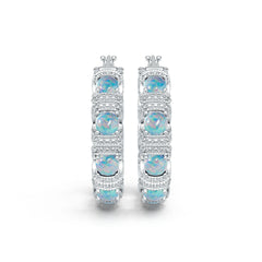 Sterling Silver Semi Mount Earrings Setting Round RD 5x5mm Cabochon DHJ