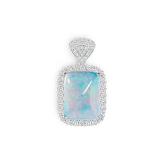Sterling Silver Semi Mount Pendant Setting Cushion CU 20X15mm Cabochon DHJ