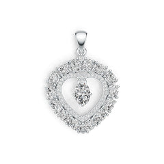 Sterling Silver Semi Mount Pendant Setting Oval OV 7X5mm with White Topaz DHJ