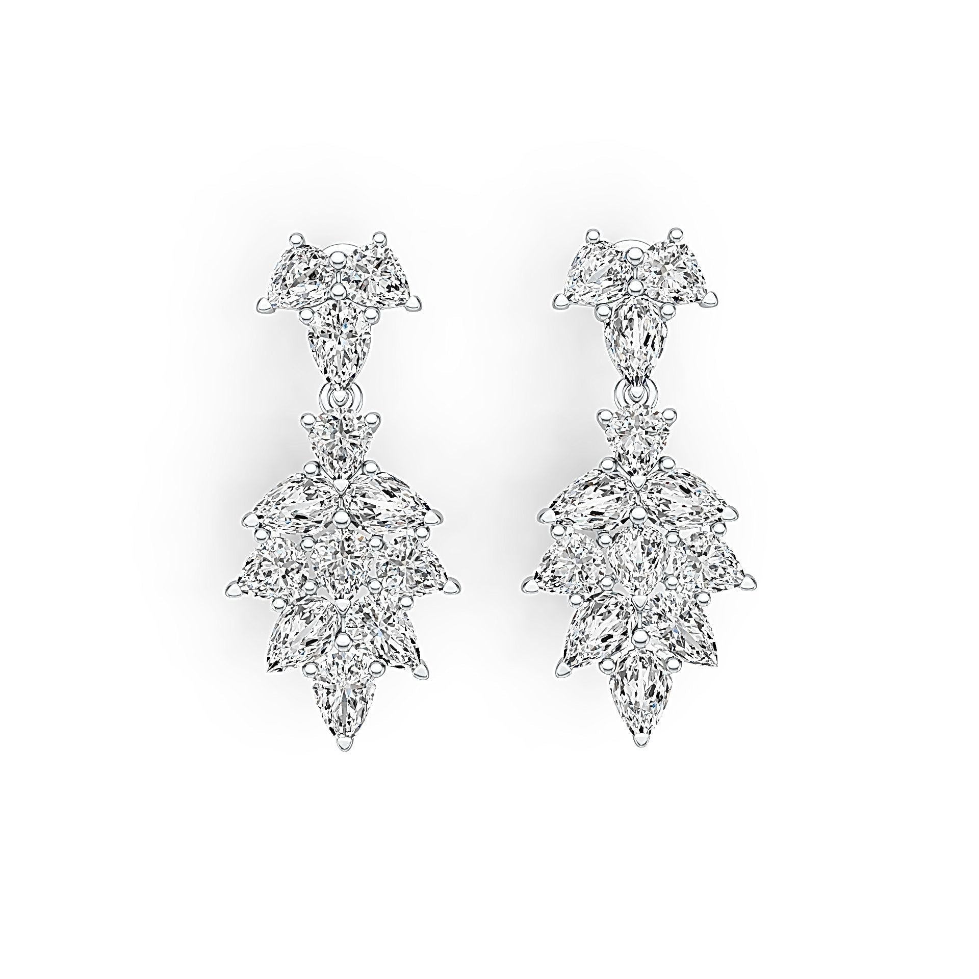 Sterling Silver Semi Mount Earrings Setting Pear PE 6X4mm PE 5X4mm DHJ
