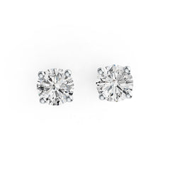 Sterling Silver Semi Mount Earrings Setting Round RD 6x6mm Stud - Syzjewelry