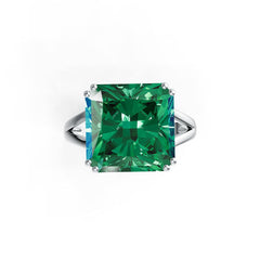 Sterling Silver Semi Mount Ring Setting Emerald OCT 14X14mm DHJ