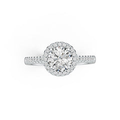 Sterling Silver Semi Mount Ring Setting Round RD 7X7mm Halo - Syzjewelry