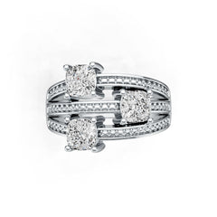 Sterling Silver Semi Mount Ring Setting Cushion CU 5X5mm DHJ