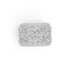 Sterling Silver Semi Mount Ring Setting Oval OV 4X3mm with White Topaz - Syzjewelry