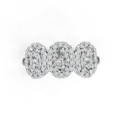 Sterling Silver Semi Mount Ring Setting Oval OV 6X4mm with White Topaz Syzjewelry