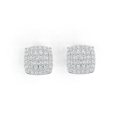 Sterling Silver Semi Mount Earrings Setting Round RD 1.8mm DHJ
