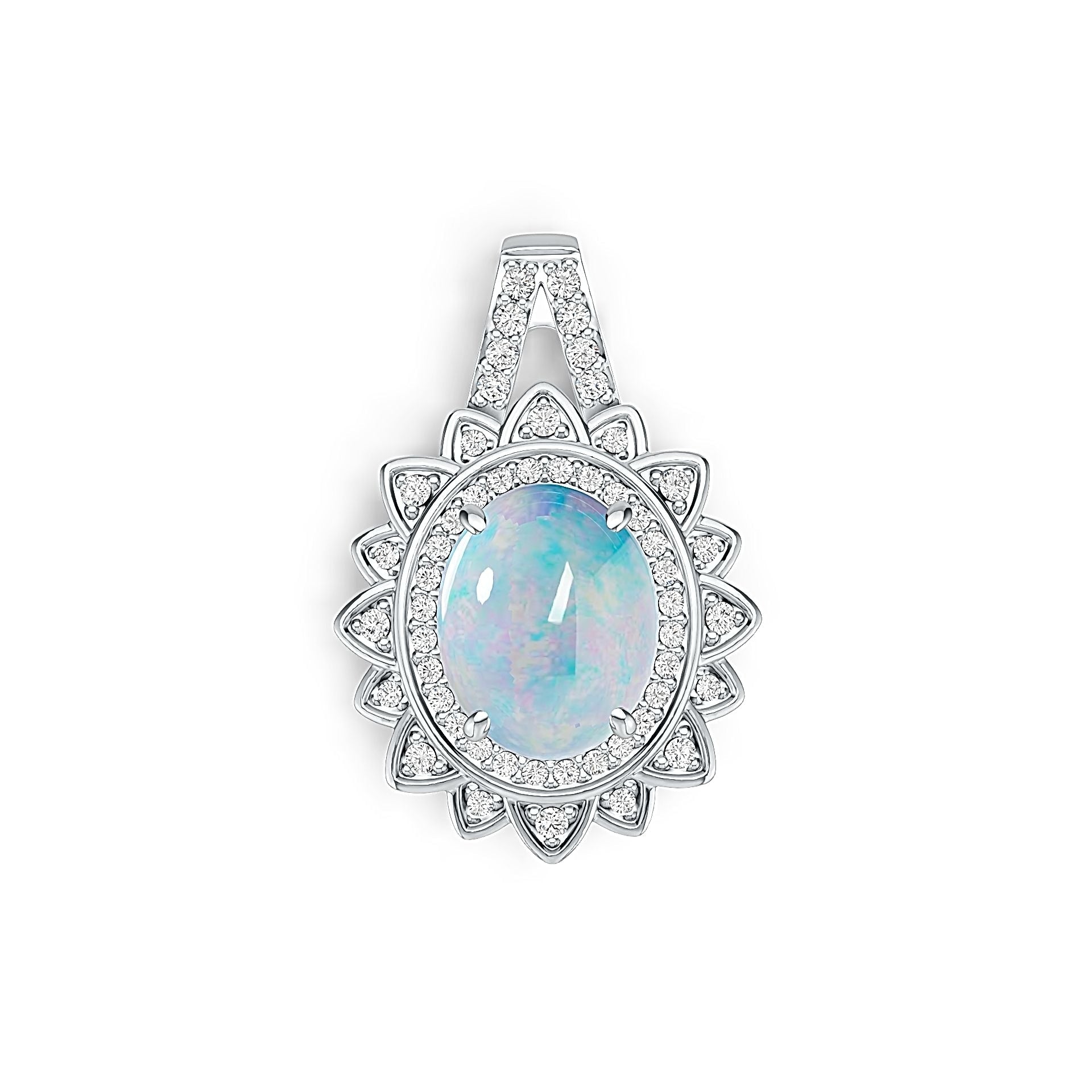 Sterling Silver Semi Mount Pendant Setting Oval OV 10X8mm DHJ