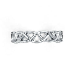 Sterling Silver Celtic Knot Eternity Band Ring