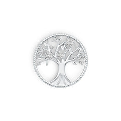 Sterling Silver Semi Mount Pendant Setting Round RD 4mm 3mm 2mm Tree Of Life Theme DHJ