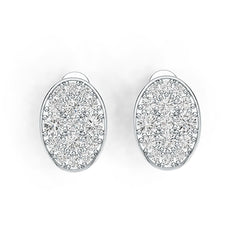 Sterling Silver Semi Mount Earrings Setting Round RD 3.5mm DHJ