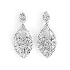 Sterling Silver Semi Mount Earrings Setting Marquise MQ 6X3mm OV 4X3mm DHJ