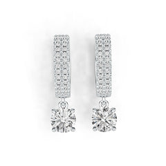 Sterling Silver Semi Mount Earrings Setting Round RD 6x6mm DHJ