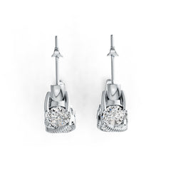 Sterling Silver Semi Mount Earrings Setting Oval OV 9X7mm DHJ