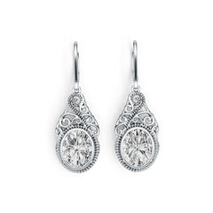 Sterling Silver Semi Mount Earrings Setting Oval OV 10X8mm DHJ