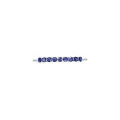 Sterling Silver Tennis Moissanite or Sapphire Bracelet For Women Round RD 6.5x6.5mm Fully Adjustable